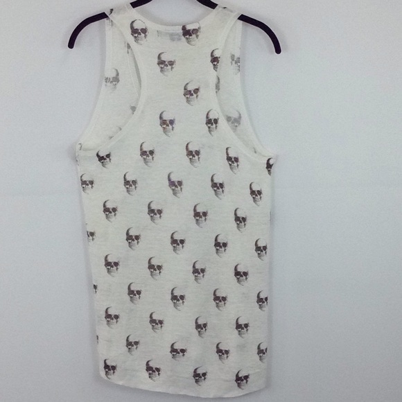 Skull Cashmere white/skulls print tank top size M - Picture 2 of 6